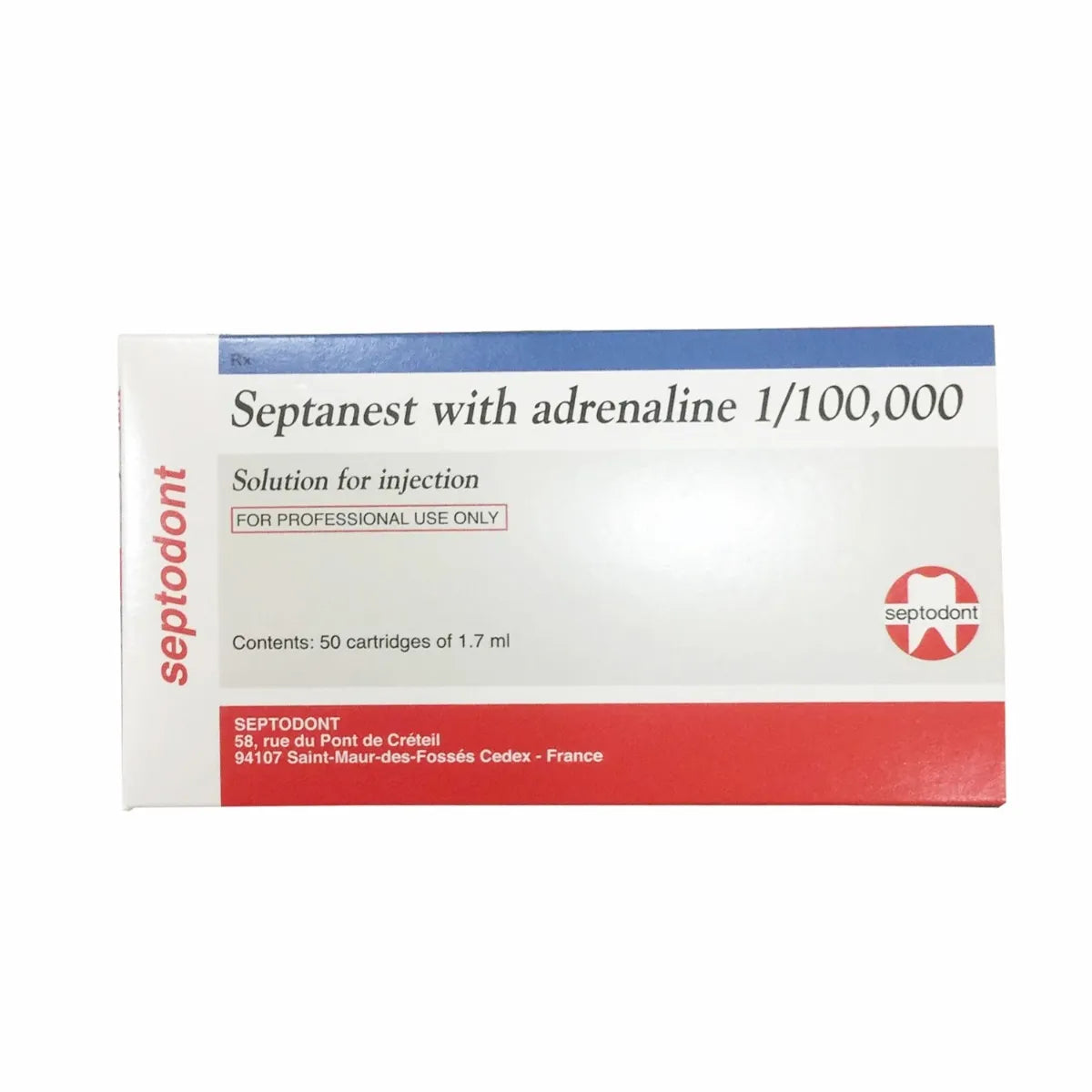 Septodont Septanest 4% Articaine With 1:100,000 Epinephrine