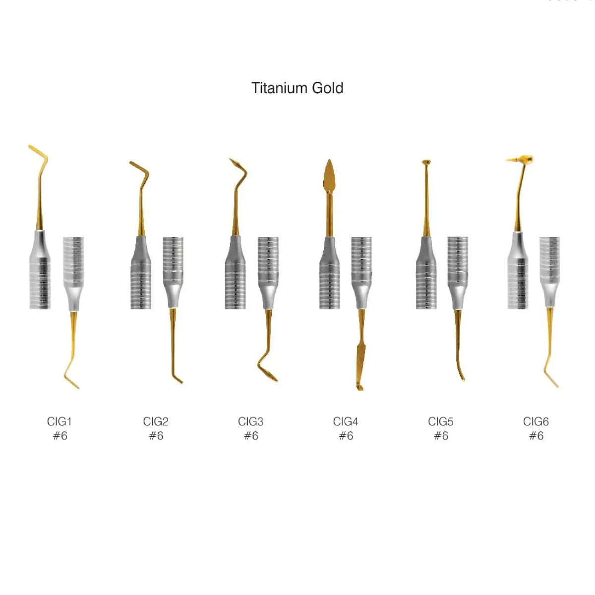 GDC Composite Instruments Titanium Coated S/6 # Gold Instruments Kit (CIGWC6)