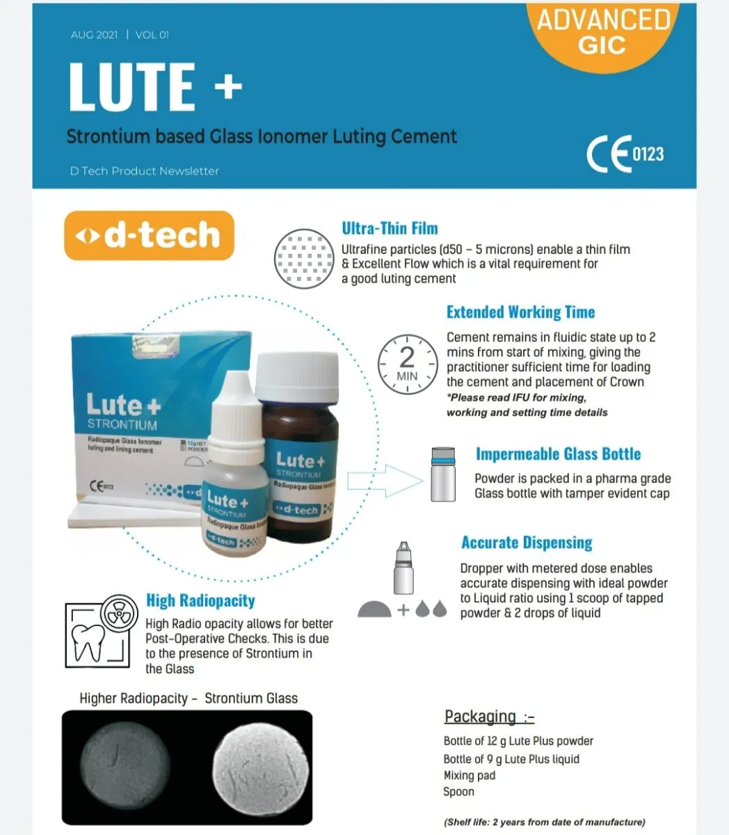 D-Tech Lute Plus Strontium Glass Ionomer Cement